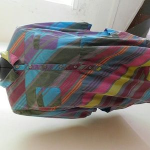 Colorful Strip Button Up Tunic